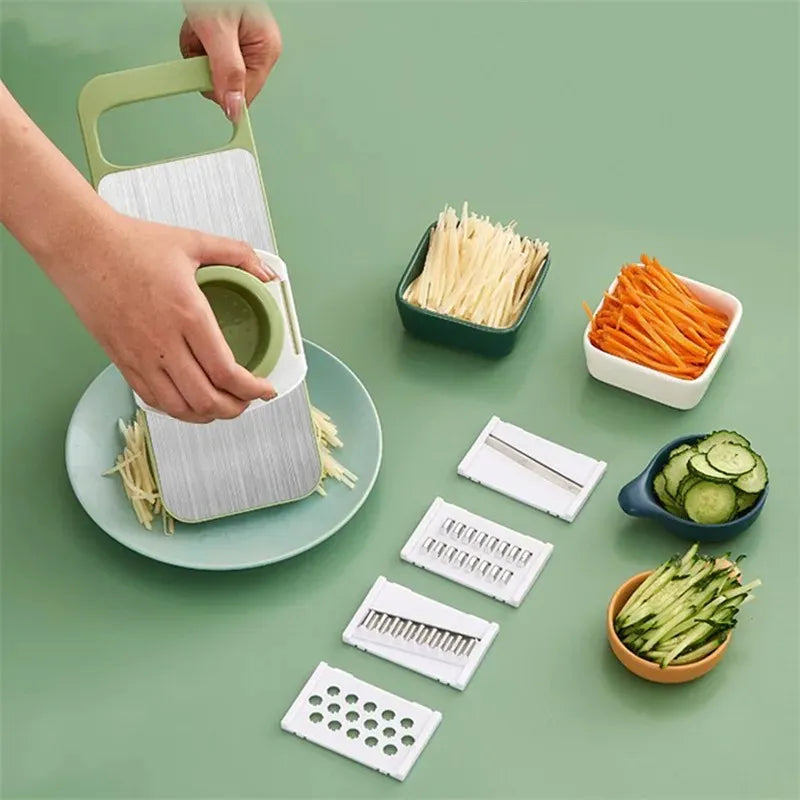 5-in-1 Multifunctional High-Quality Vegetable & Fruit Slicer With Five Changeable Blades